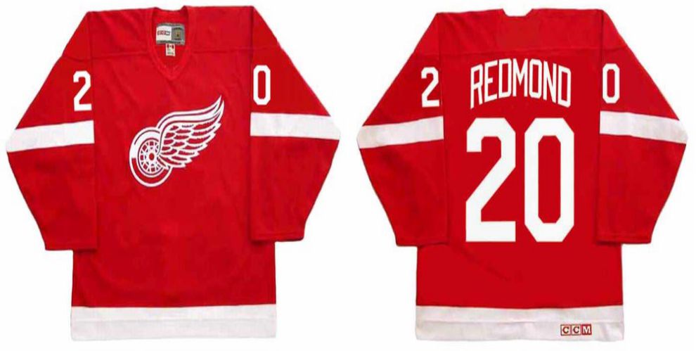 2019 Men Detroit Red Wings 20 Redmond Red CCM NHL jerseys1